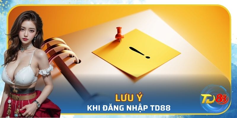 Một số việc người chơi cần chú ý khi đăng nhập TD88